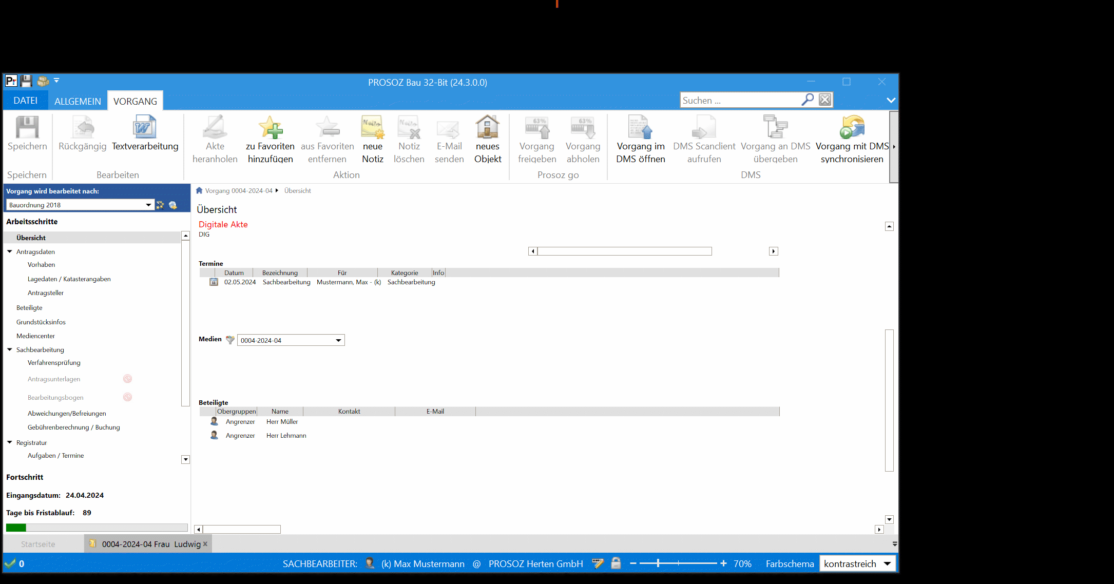 Video Adressdaten von Beteiligten in Adressdatei speichern
